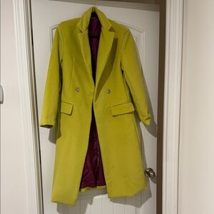Elegant High Yellow (bright green) Women's Coat